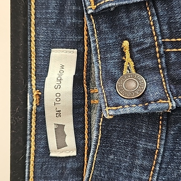 NWOT Levi's 524 Too Superlow Flare Jeans W27/L30 dark blue wash - Out of stock - Picture 2 of 11